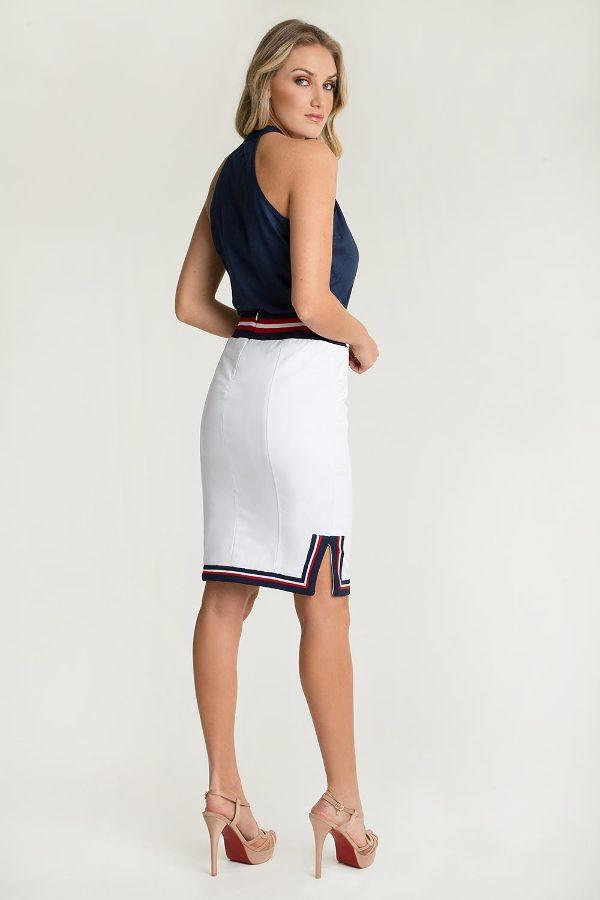 FALDA MID DETALHE CON PATCH