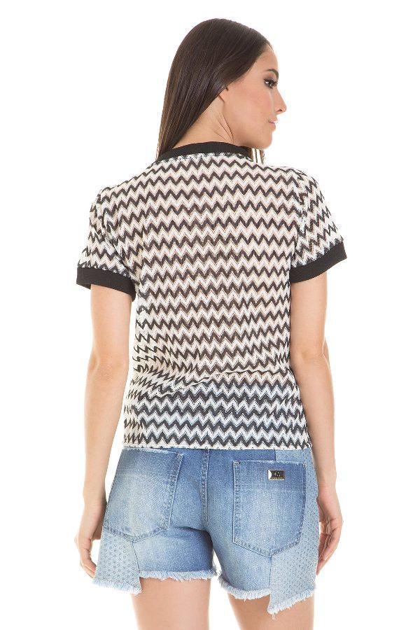 T-SHIRT ENCAJE Y ELÁSTICO