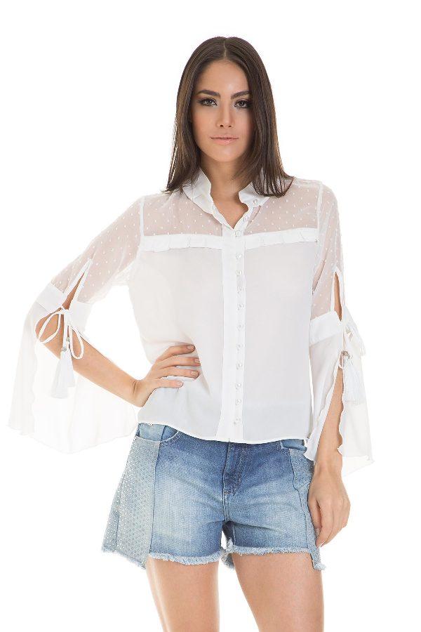 CAMISA CON TEJIDO POA