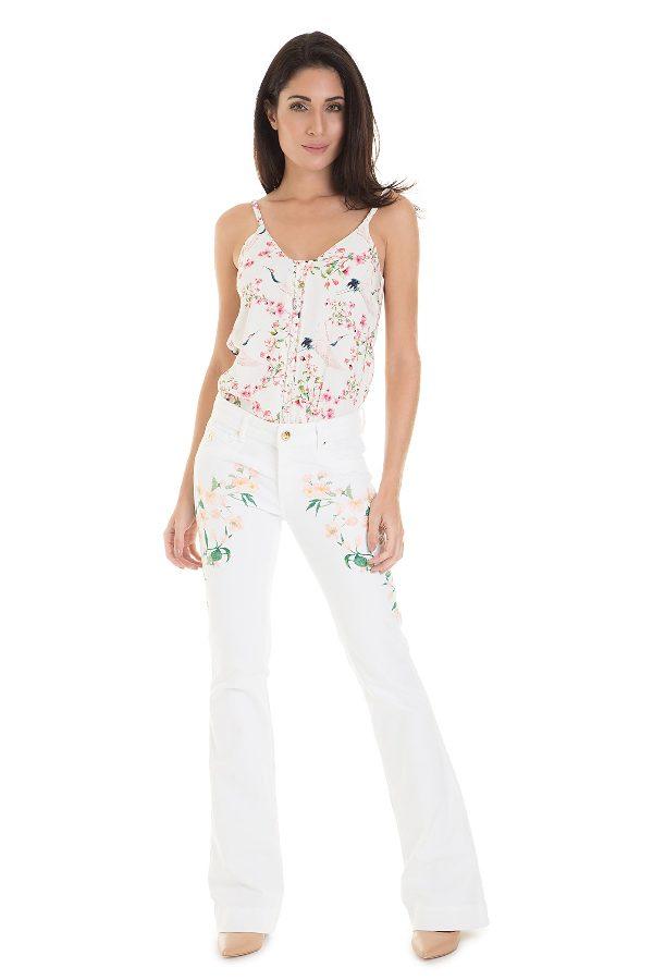 PANTALÓN FLARE BORDADO