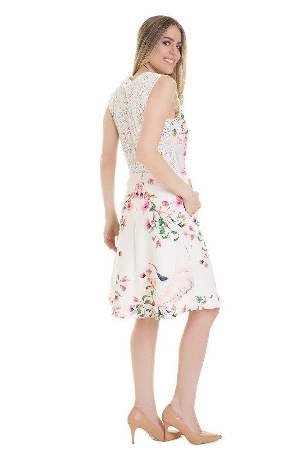 FALDA MIDI EVASE LOCALIZADA