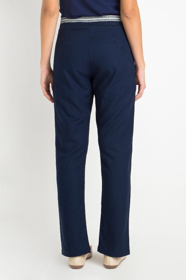 PANTALÓN SASTRE CON APLIQUE