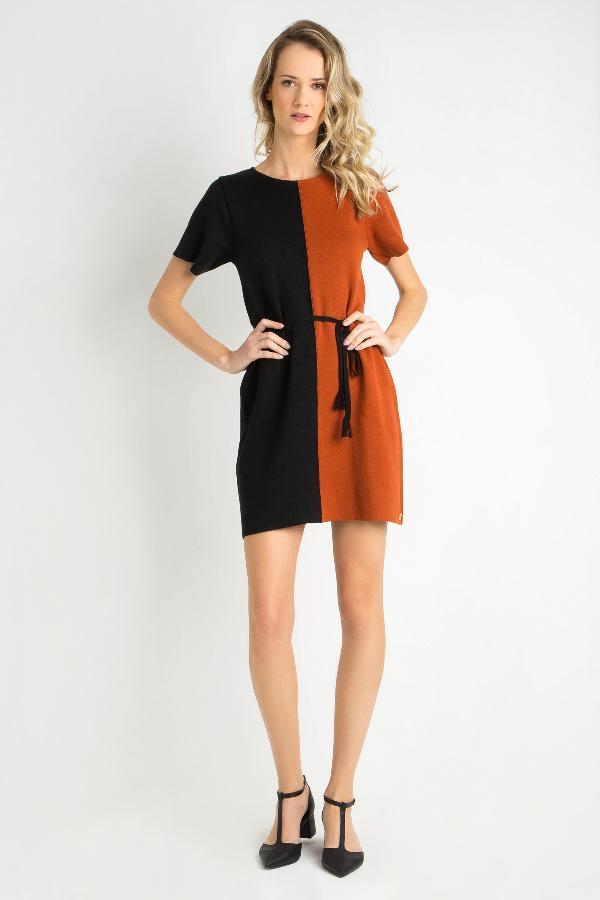 VESTIDO BICOLOR