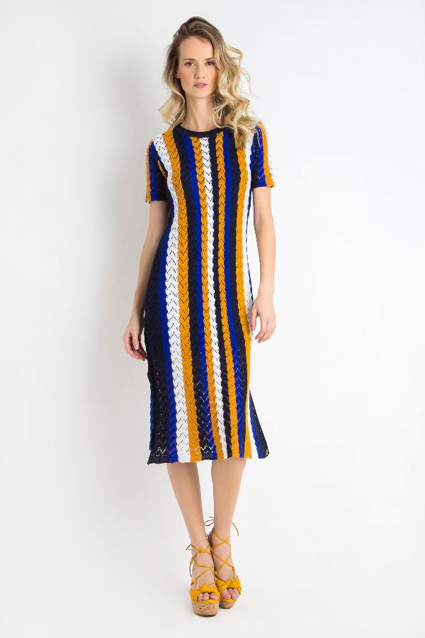 VESTIDO MIDI PONTO CROCHET