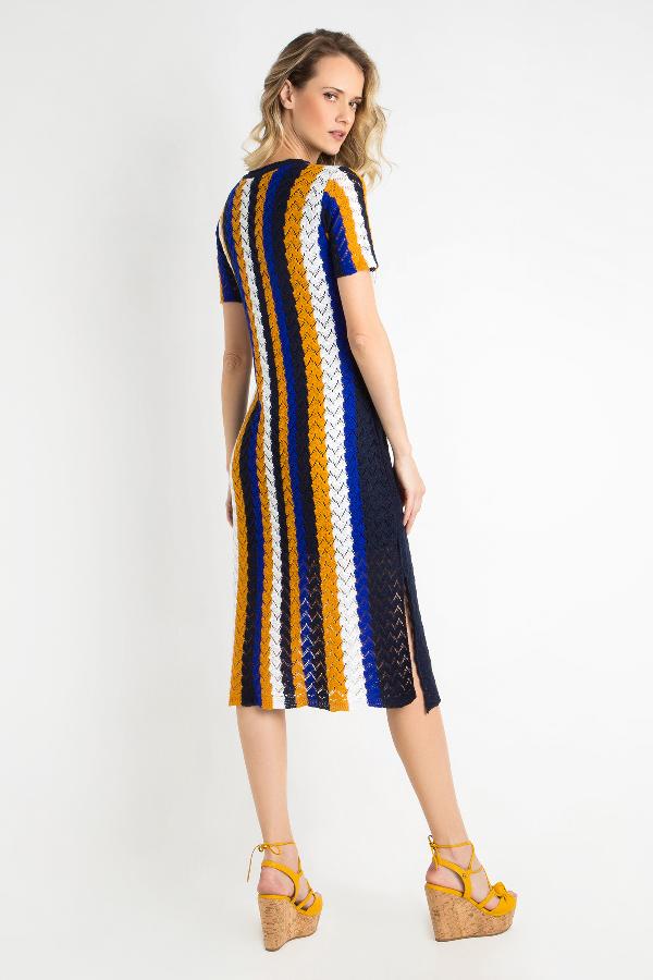 VESTIDO MIDI PONTO CROCHET