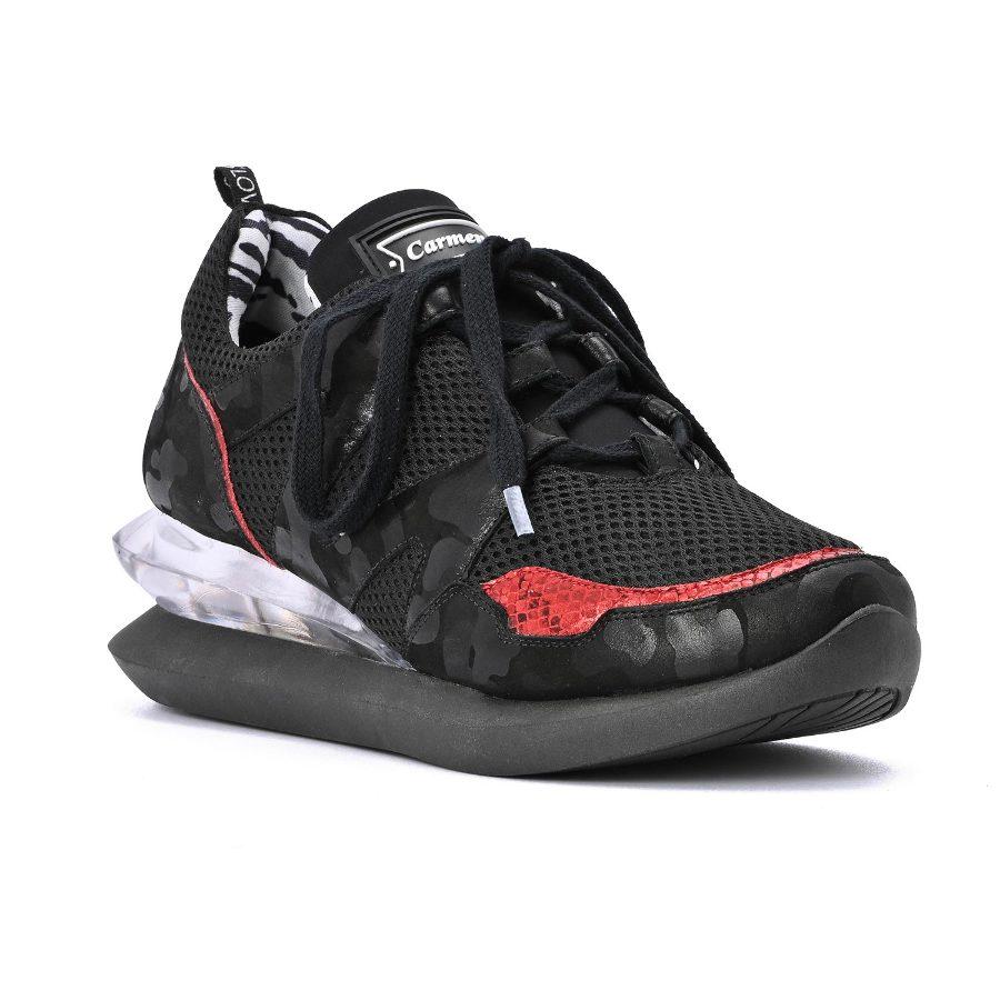 TENIS NEGRO Y ROJO