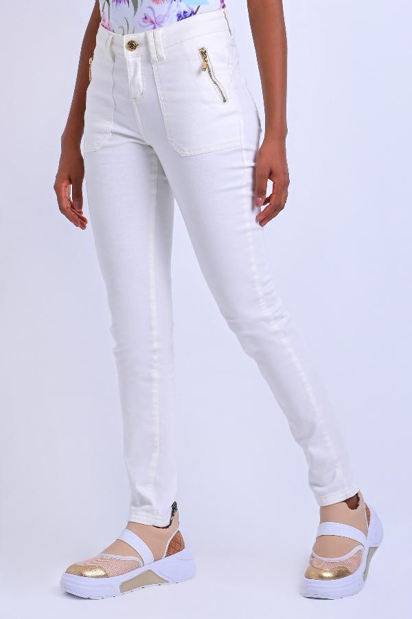 PANTALON SKINNY CON ZIPERES BOLSILLO