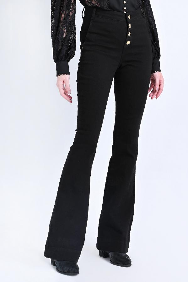PANTALON FLARE CINTURA ALTA