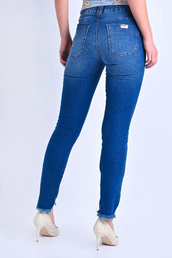 PANTALON SKINNY BÁSICA BARRA DESFIADA