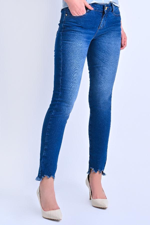 PANTALON SKINNY BÁSICA BARRA DESFIADA