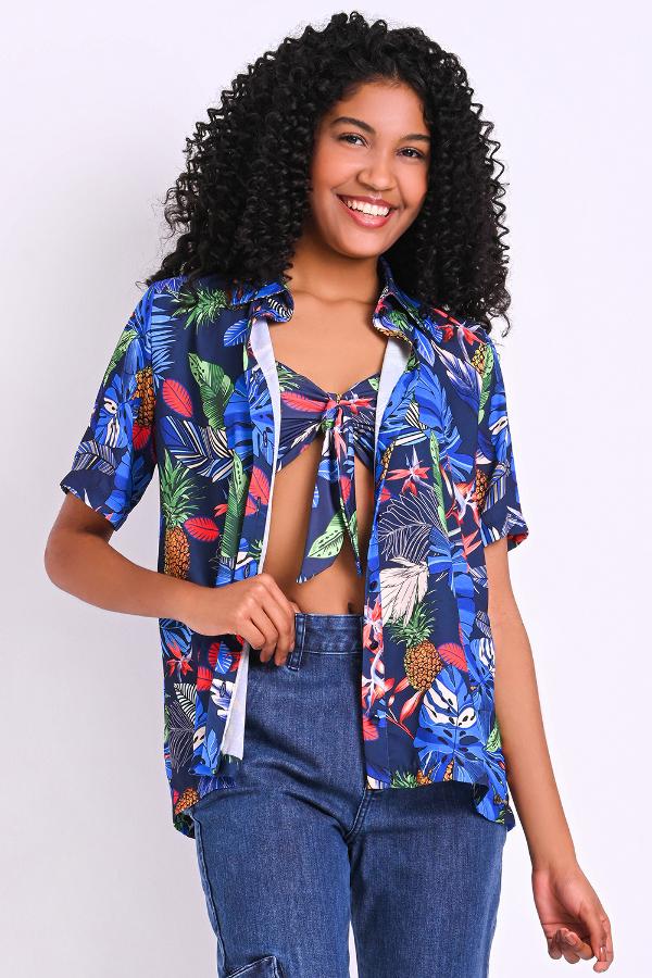 CAMISA ALONGADO ESTAMPADA