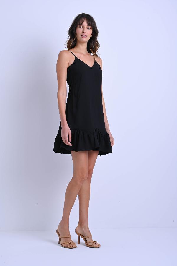 VESTIDO CON VOLANTE DIFERENCIADO