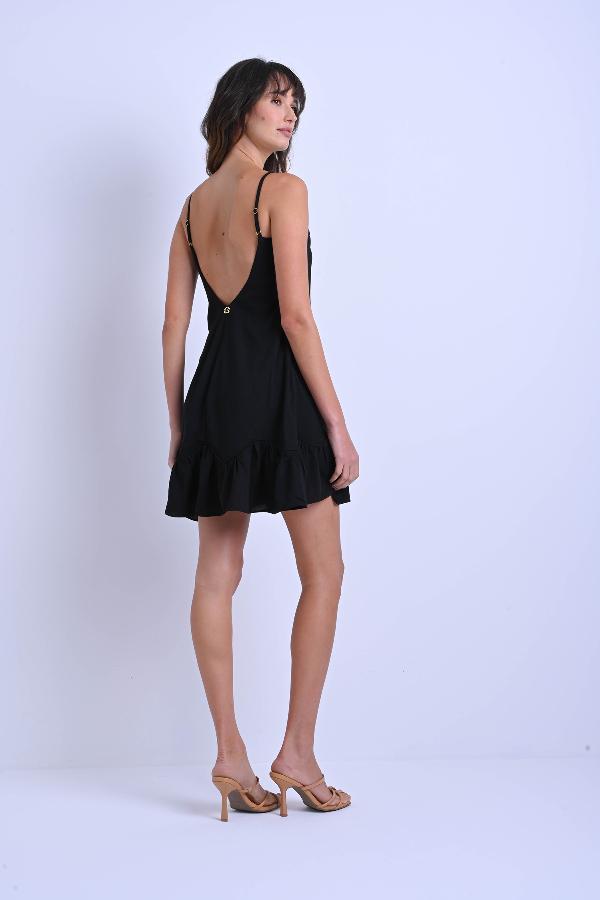 VESTIDO CON VOLANTE DIFERENCIADO