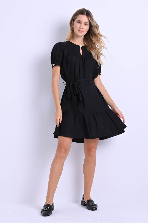VESTIDO FRANZIDO LÍNEA A