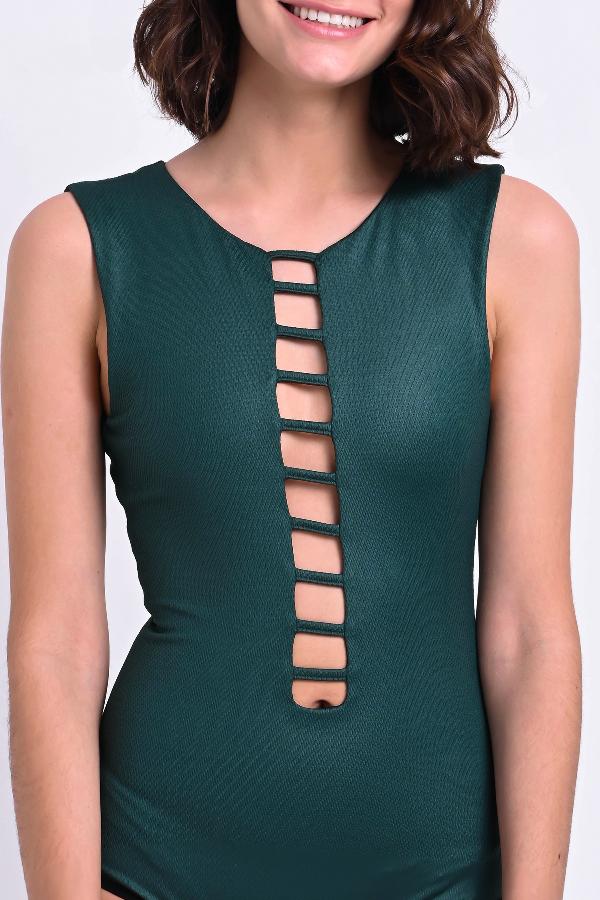 BODY CON ESCOTE DE TIRAS