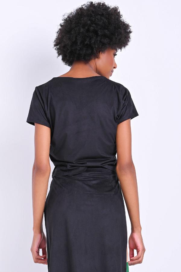 BLUSA CON RECORTES Y TEJIDOS COMPOSÉ