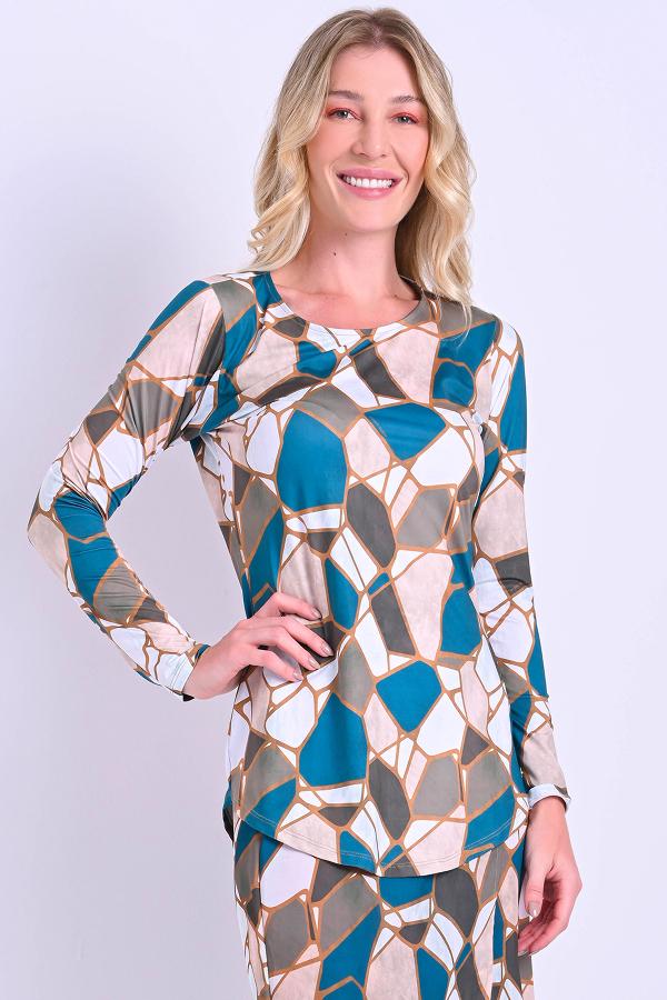 BLUSA BASICA ESTAMPADA