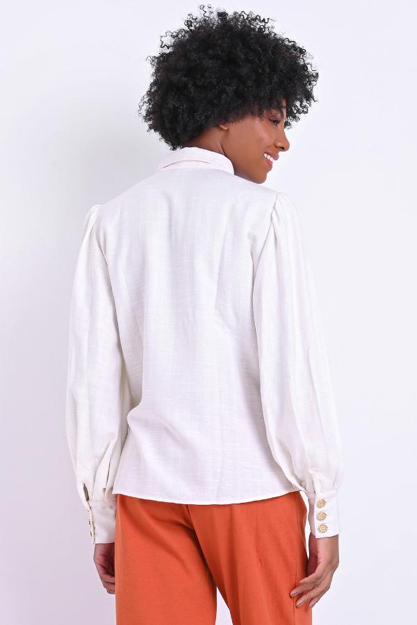 CAMISA MANGA ABULLONADA