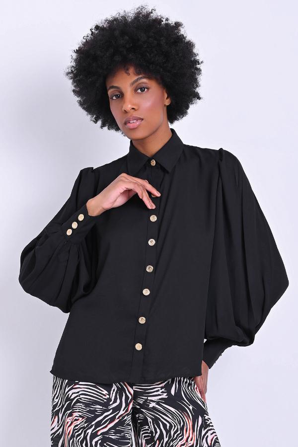 CAMISA MANGA ABULLONADA