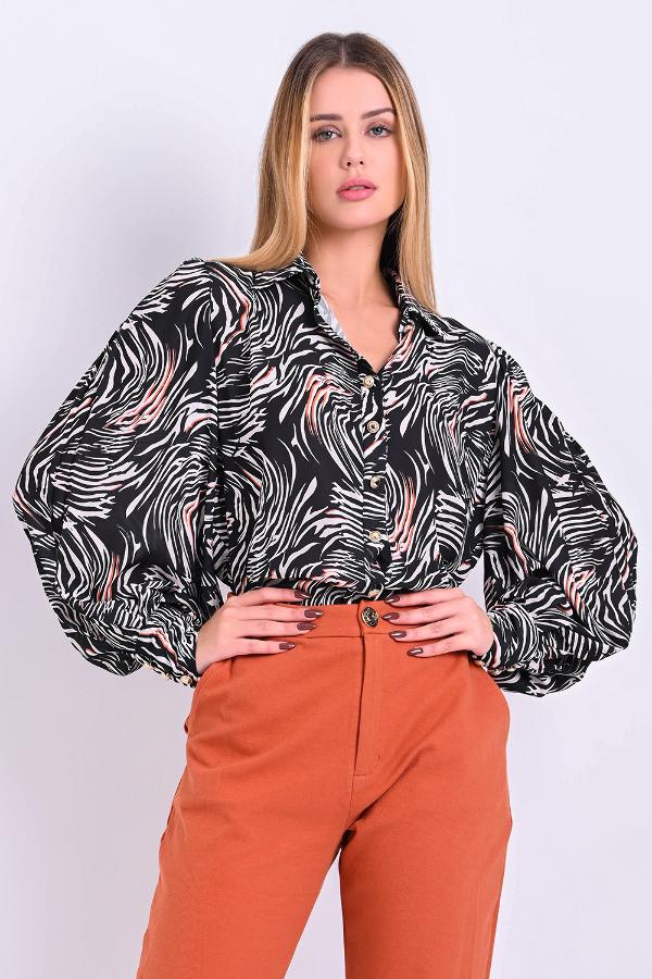 CAMISA MANGA ABULLONADA