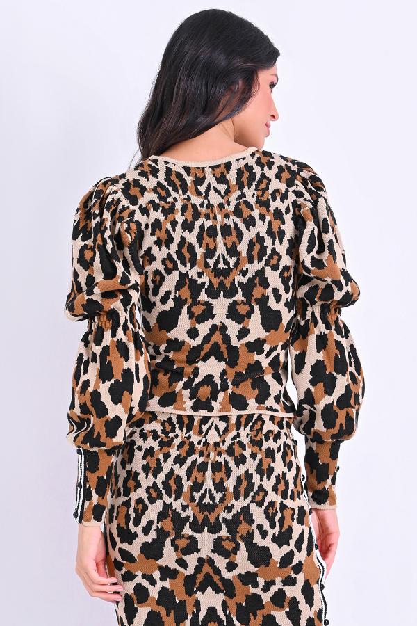 BLUSA MANGA ABULLONADA