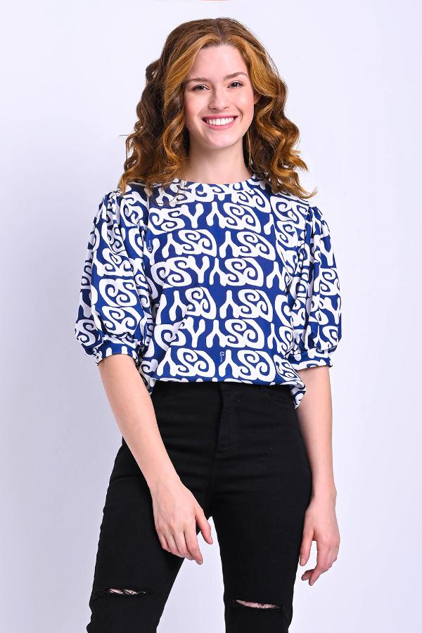 BLUSA MANGA ABULLONADA