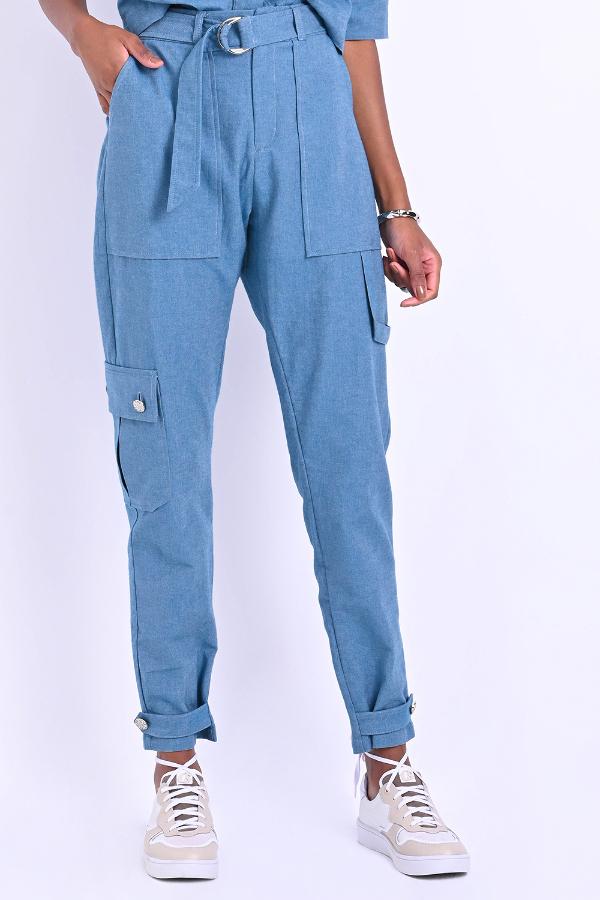 PANTALÓN SLOUCH CON CINTURÓN