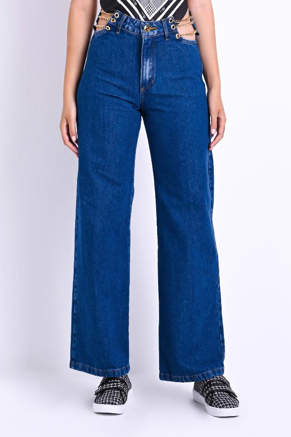 PANTALON WIDE LEG CON CORREAS