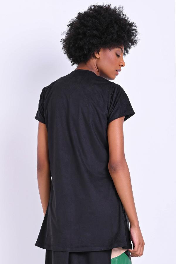 CHALECO CON RECORTES Y TEJIDOS COMPOSÉ