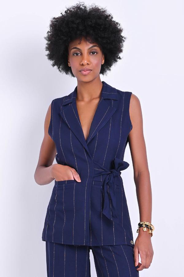 CHALECO TRASPASADO CON AMARRE