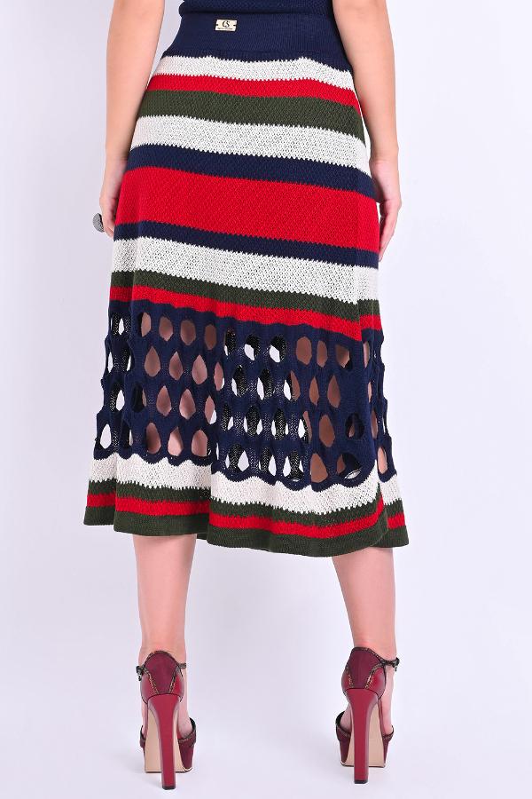 FALDA DE RAYAS DOBLADILLO HUECO