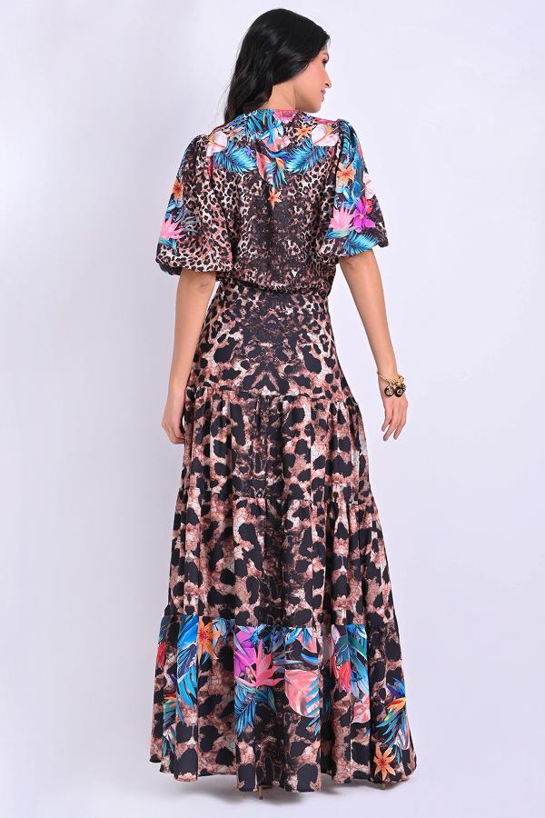 VESTIDO LARGO CON BOTONES