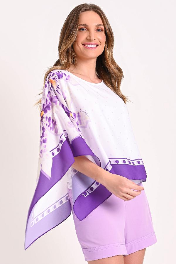 BLUZA CON SUPERPOSICIÓN ASIMÉTRICA