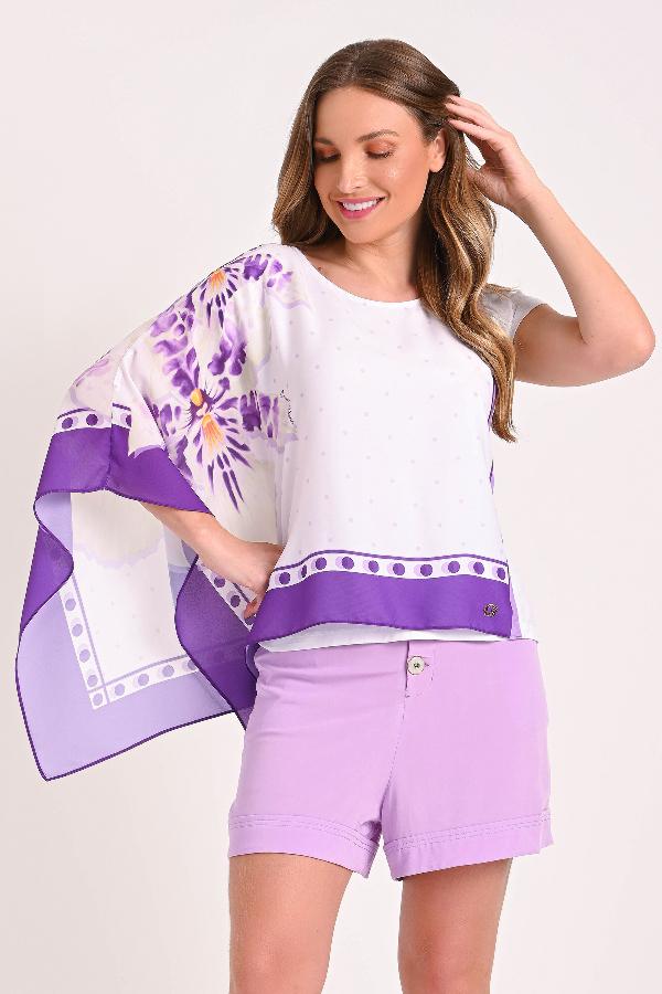 BLUZA CON SUPERPOSICIÓN ASIMÉTRICA