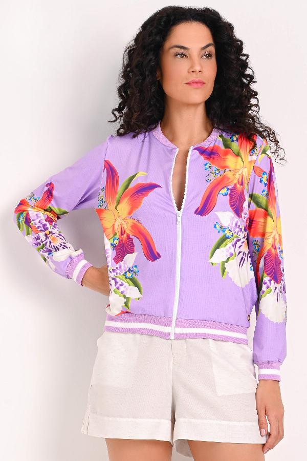 CHAQUETA BOMBER CON PUÑOS