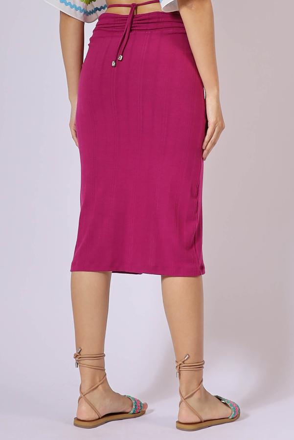 POLLERA MIDI CON ABERTURA ADELANTE