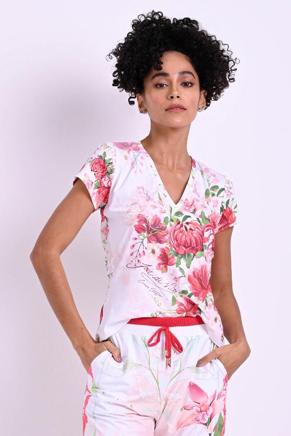 CAMISETA T-SHIRT BASICA ESCOTE EN V