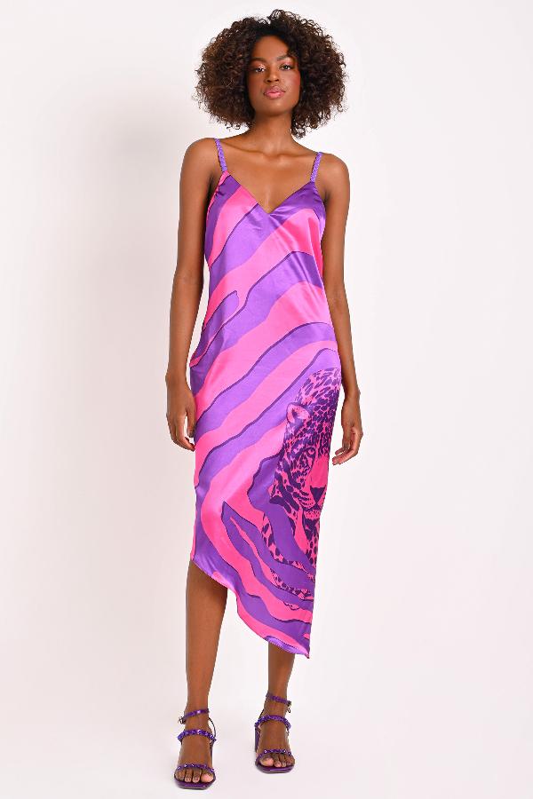 VESTIDO ASIMETRICO ESCOTE EN ESPALDA