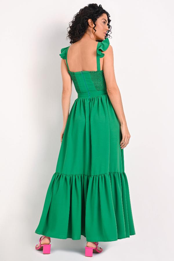 VESTIDO LONGO CON VOLADOS