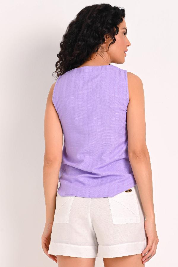 MUSCULOSA ESCOTE CON CORREA DE METAL
