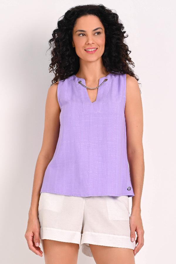 MUSCULOSA ESCOTE CON CORREA DE METAL