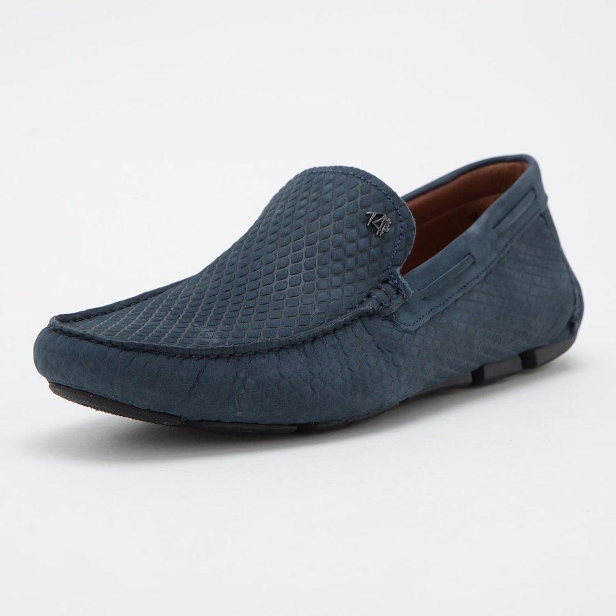 MOCASÍN CUERO AZUL