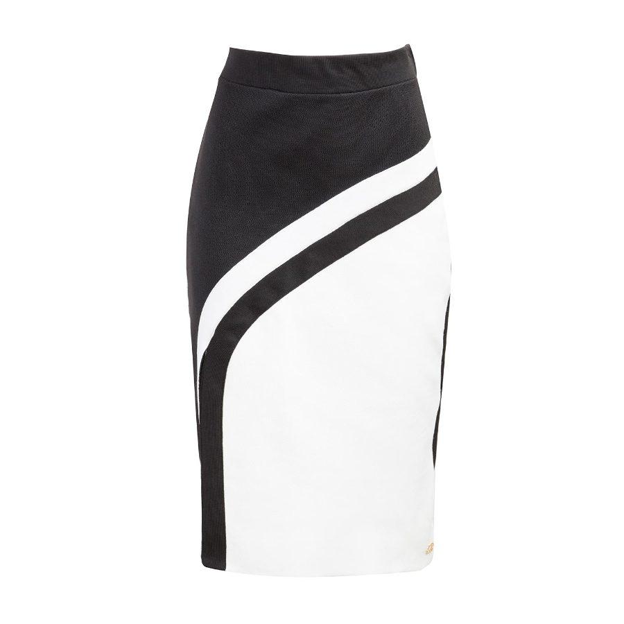 FALDA MIDI TRICOT CON RANURA