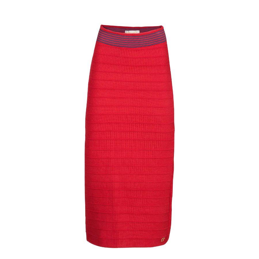 FALDA MID TRICOT CON RANURA