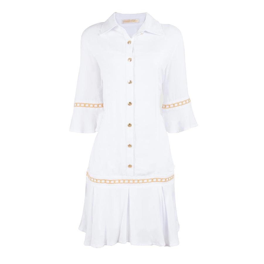 VESTIDO CHEMISE CON BORDADO