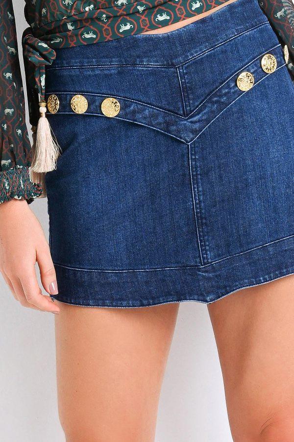 FALDA MINI CON BOTONES