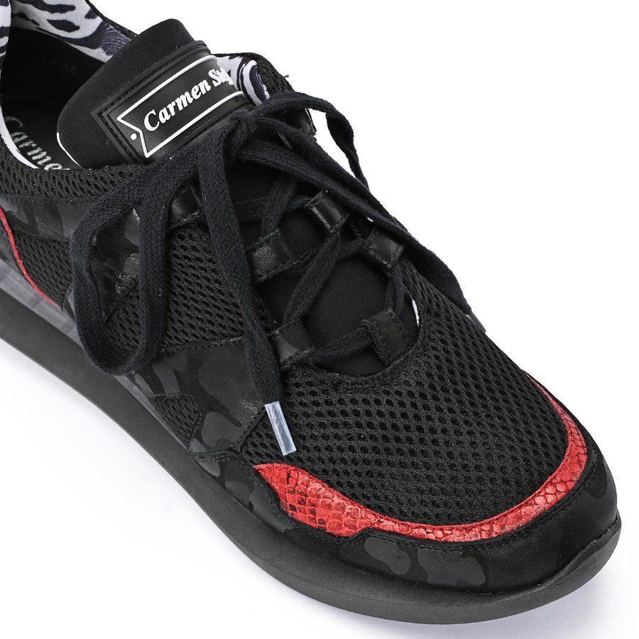 TENIS NEGRO Y ROJO