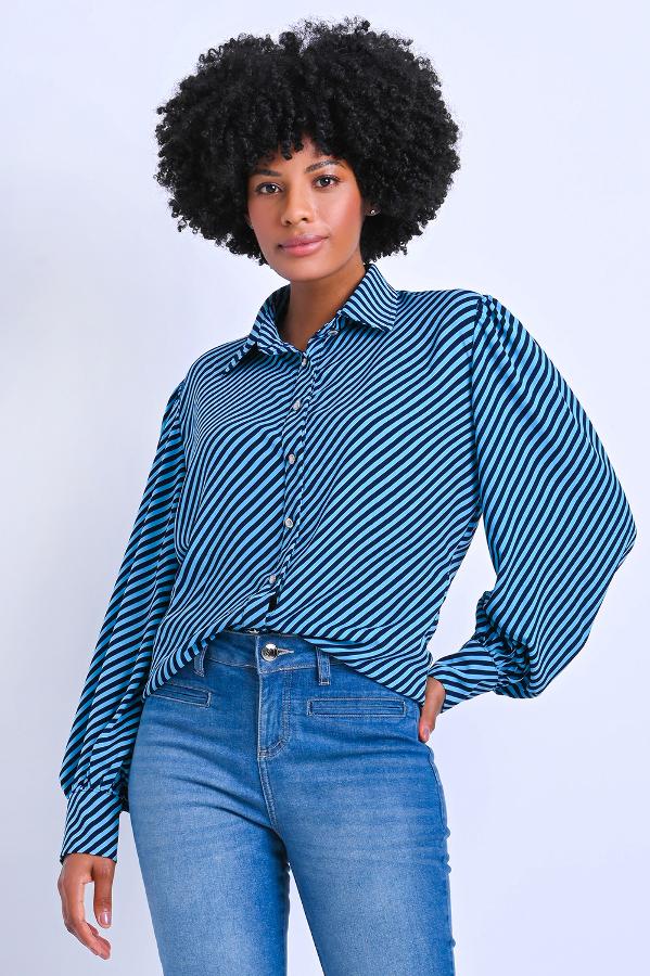 CAMISA RAYADA DIAGONAL