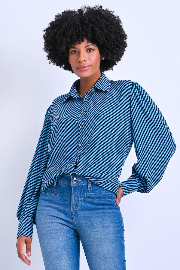 CAMISA RAYADA DIAGONAL