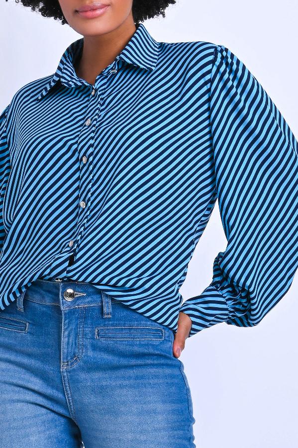 CAMISA RAYADA DIAGONAL